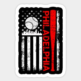 Philly United States Patriotic American Flag Men Women Kid Sticker